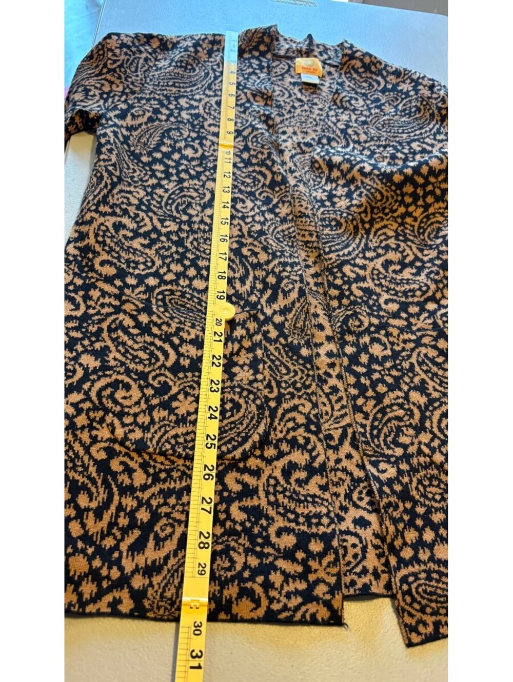 Ruby Rd. Petite PXL Paisley Pattern Open Front Cardigan - Picture 7 of 7